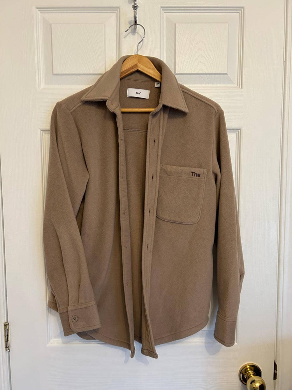 Aritzia TNA dusty tose / taupeButton-Up Fleece Shirt Jacket